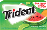 Trident Gum Watermelon Twist Flavor Sugar Free Gum Quantity 14 Pieces Per Pack 12 Packs Per Box Sweet Browse at UsaCandyWholesale.Com